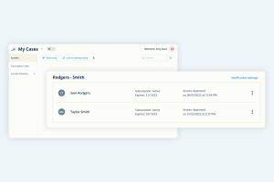 Image of the user interface of the My Cases section in an OurFamilyWizard Professional Account