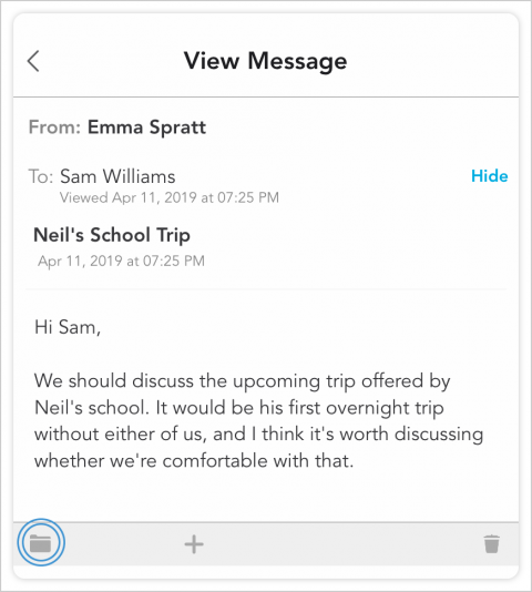 Sorting Messages into Folders