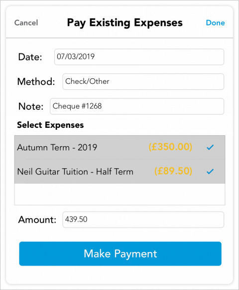 Pay Existing Expenses