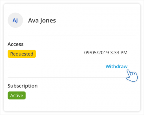 Withdraw access requests from My Cases when signed into your free OFW Family Law Practitioner account.