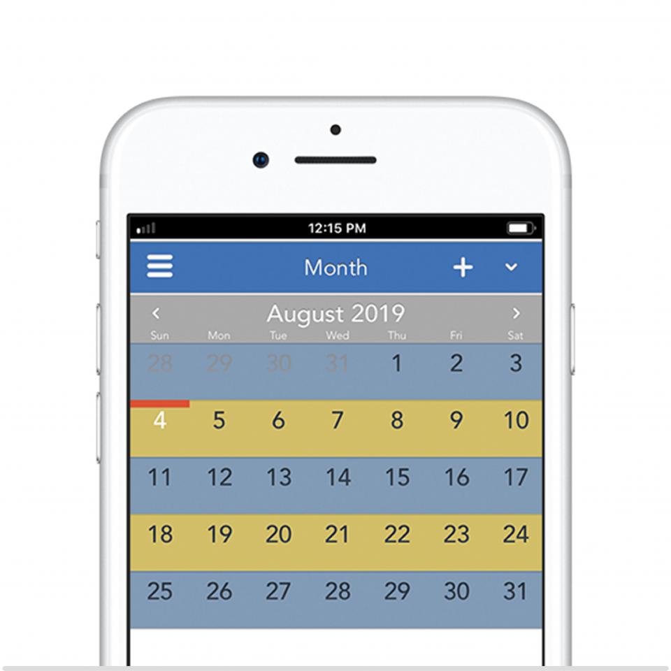 Alternating weeks 50/50 custody schedule on OurFamilyWizard app
